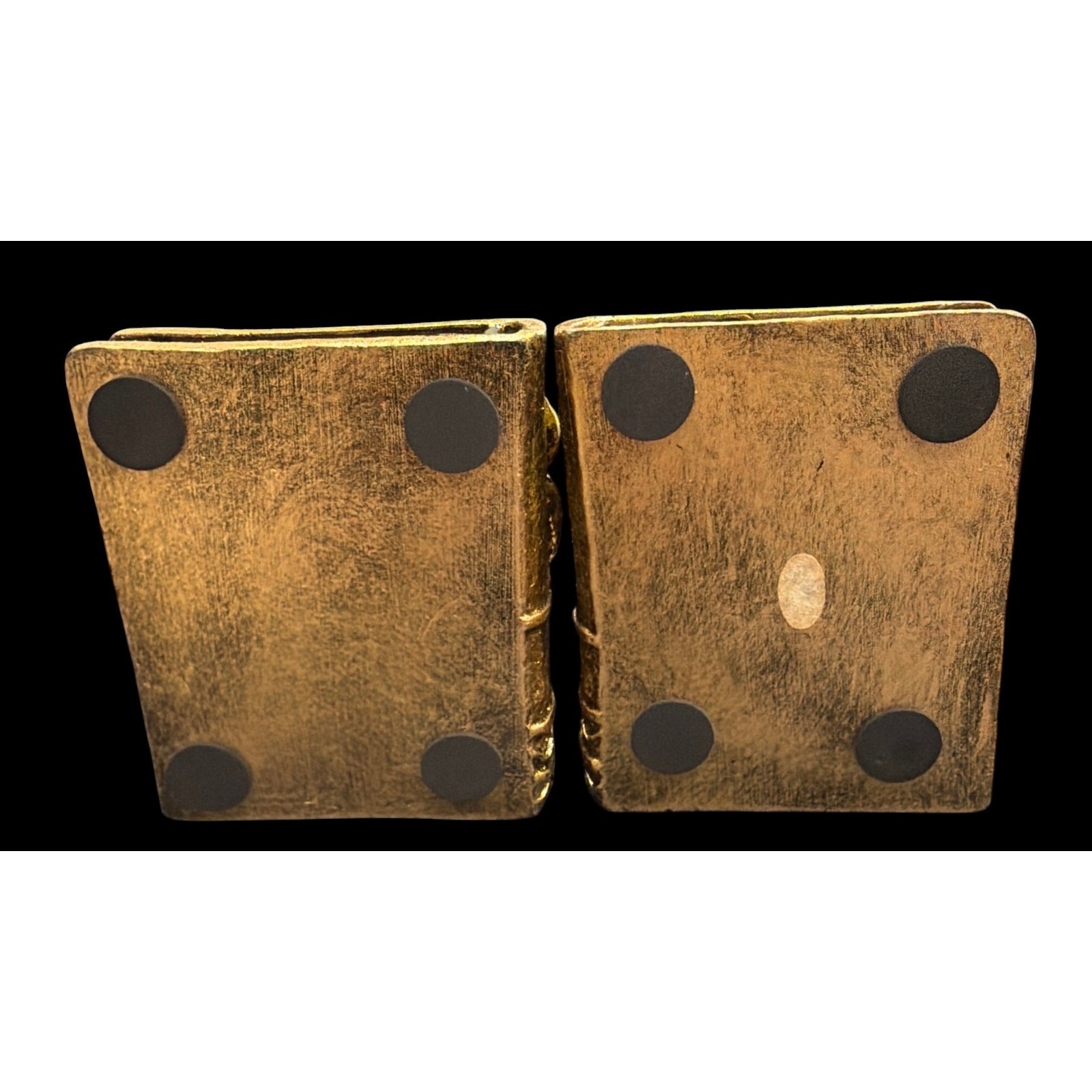 Vintage Gold Gilt Bookends | Faux Antique Book Stack Book Ends