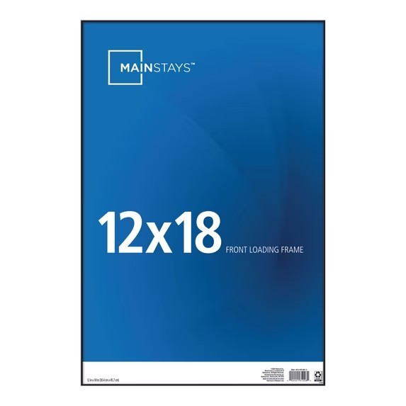Mainstays – 12×18 Picture Frame – Black Front Loading Wall or Tabletop Photo Fra
