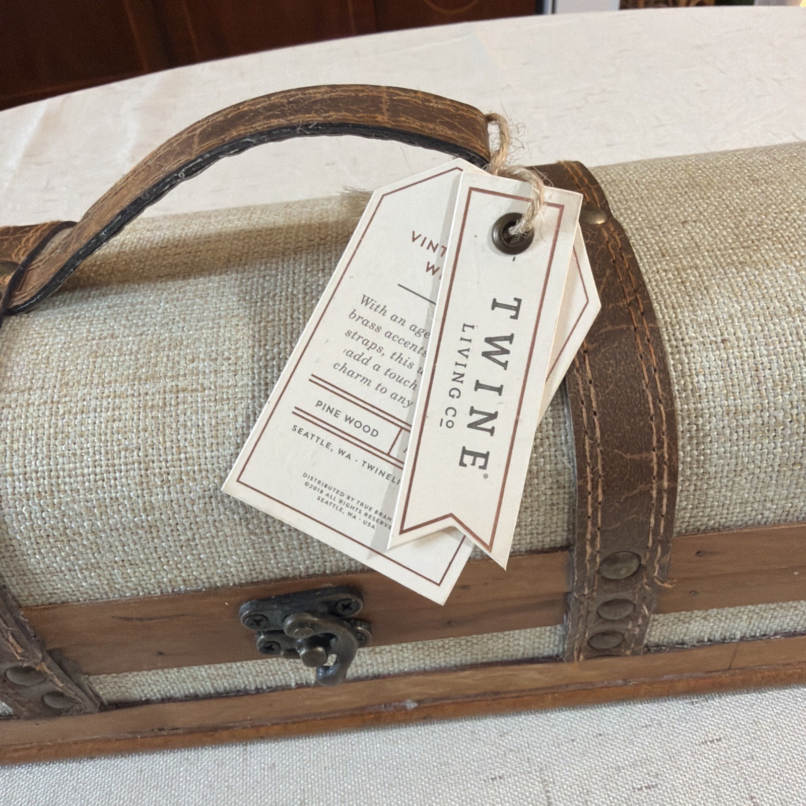 Wood And Metal Storage Basket, 13x5x4” With Metal Latch & Misc Incense Sticks
