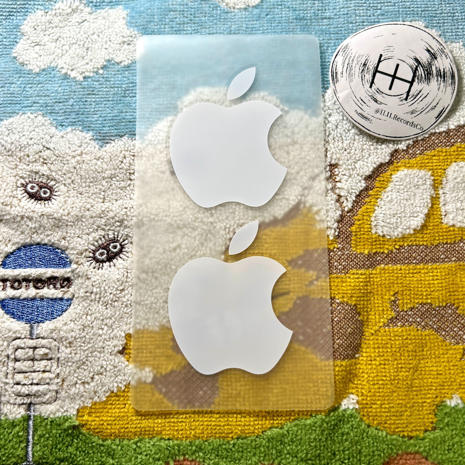 Apple Official Logo Sticker Set of 2 Laptop Decal 2″ White OEM Original