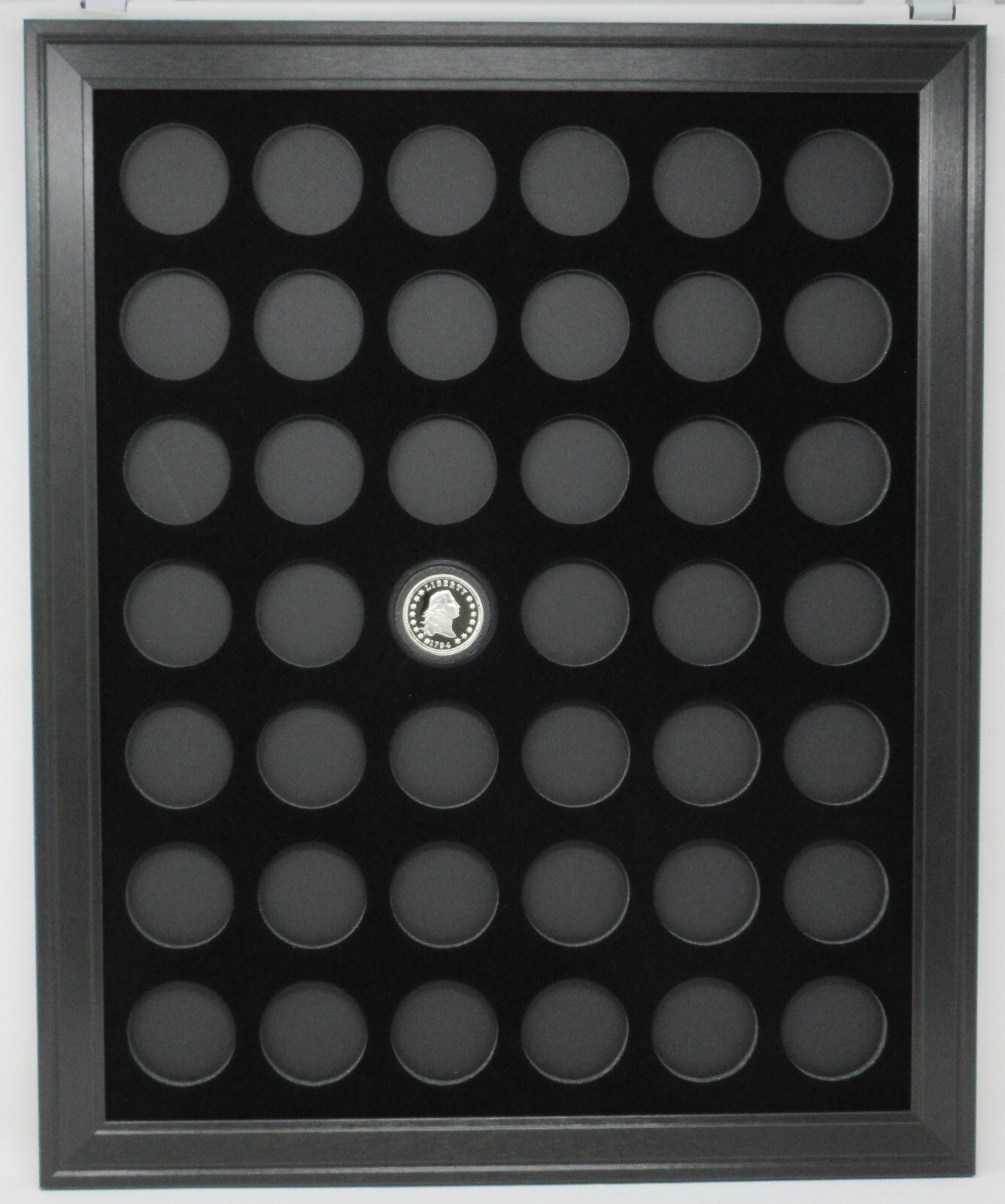 1 OZ SILVER ROUND COINS 39mm (NOT INCLUDED) WALL DISPLAY PICTURE FRAME 16″ x 20″