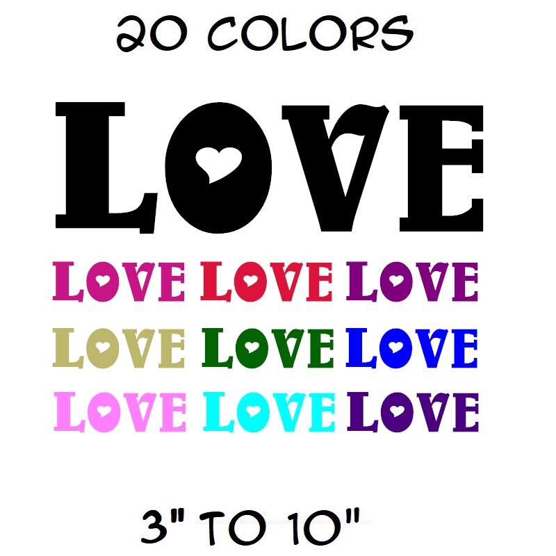 Love Heart Hole Sticker Vinyl Decal Car Window Door Room Smart phone laptop bike