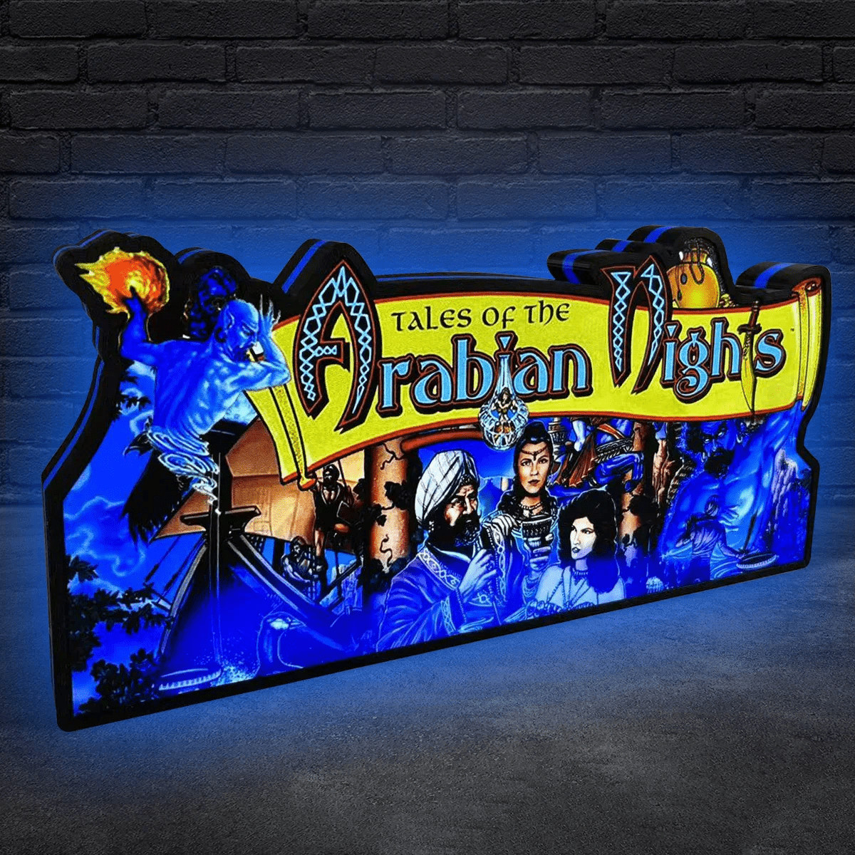 Tales of The Arabian Nights Pinball Topper 3D LED Lightbox Printed Lightbox
