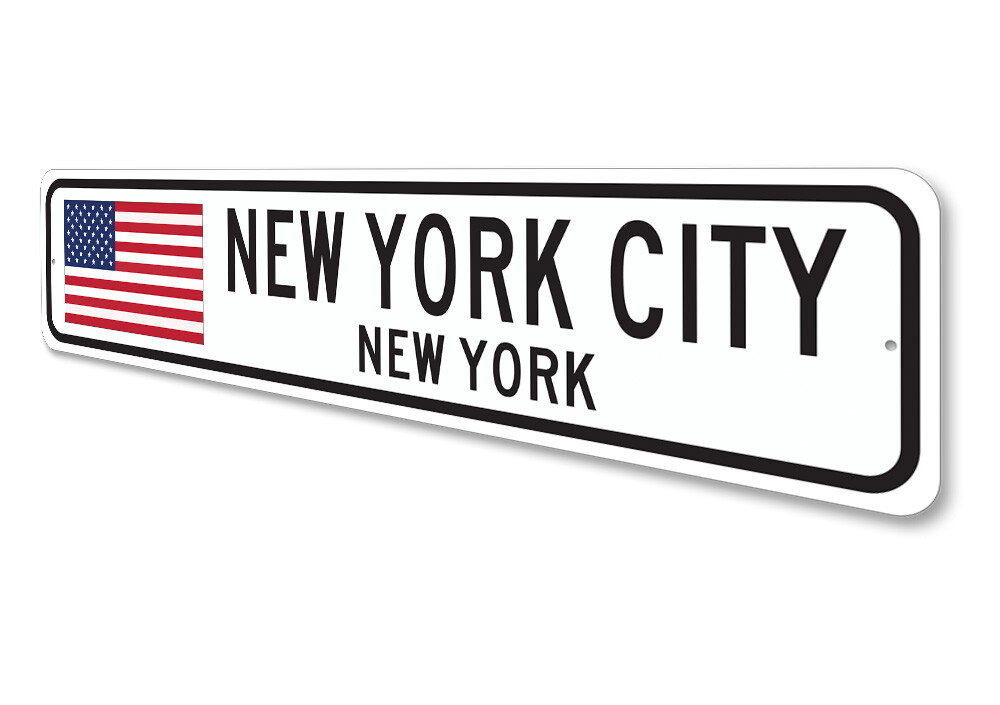 Personalized Any Country Flag,City and State Aluminum Street Sign