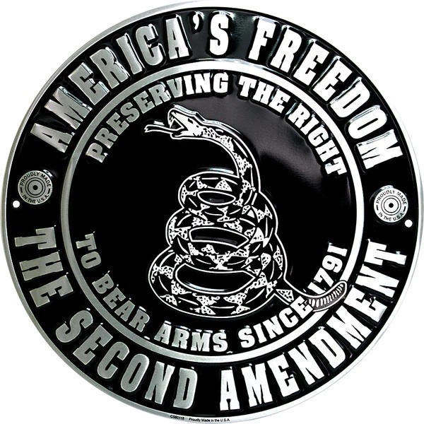 Hangtime America’s Freedom 2nd Amendment 12inch Novelty Circle Sign