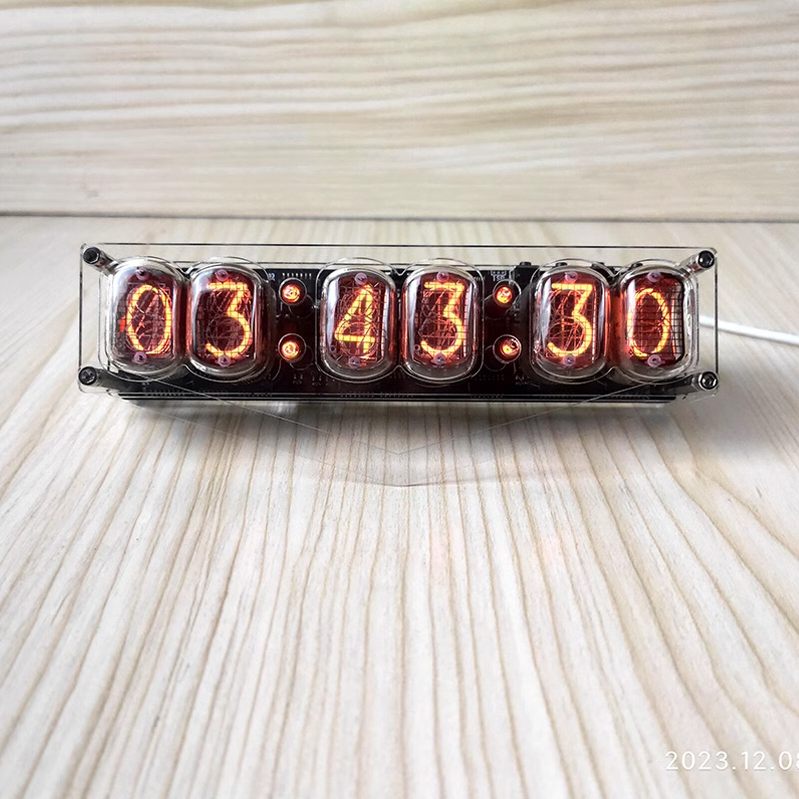 DC 5V 6-bit IN-12 Glow Tube Clock IN12 Nixie Clock Base Not Include Tube