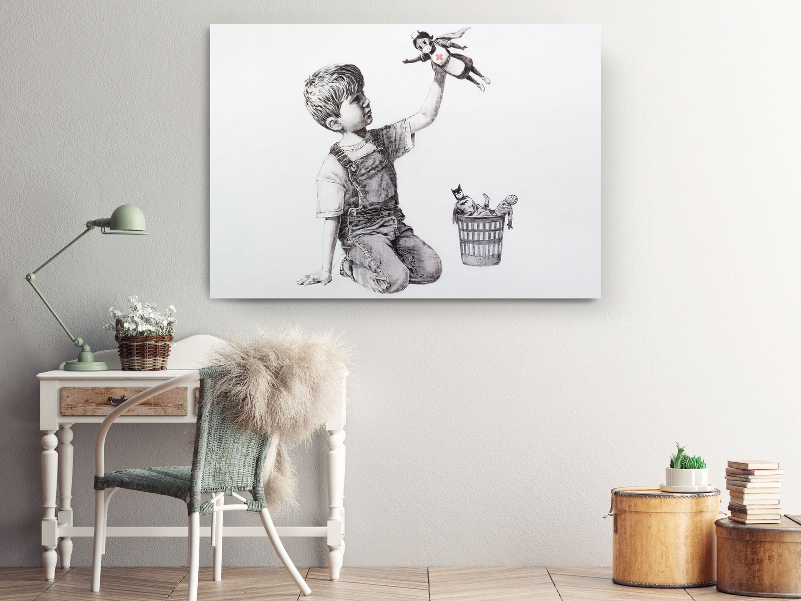 Banksy Game Changers Healthcare Workers – Canvas Ready To Hang Home Decor