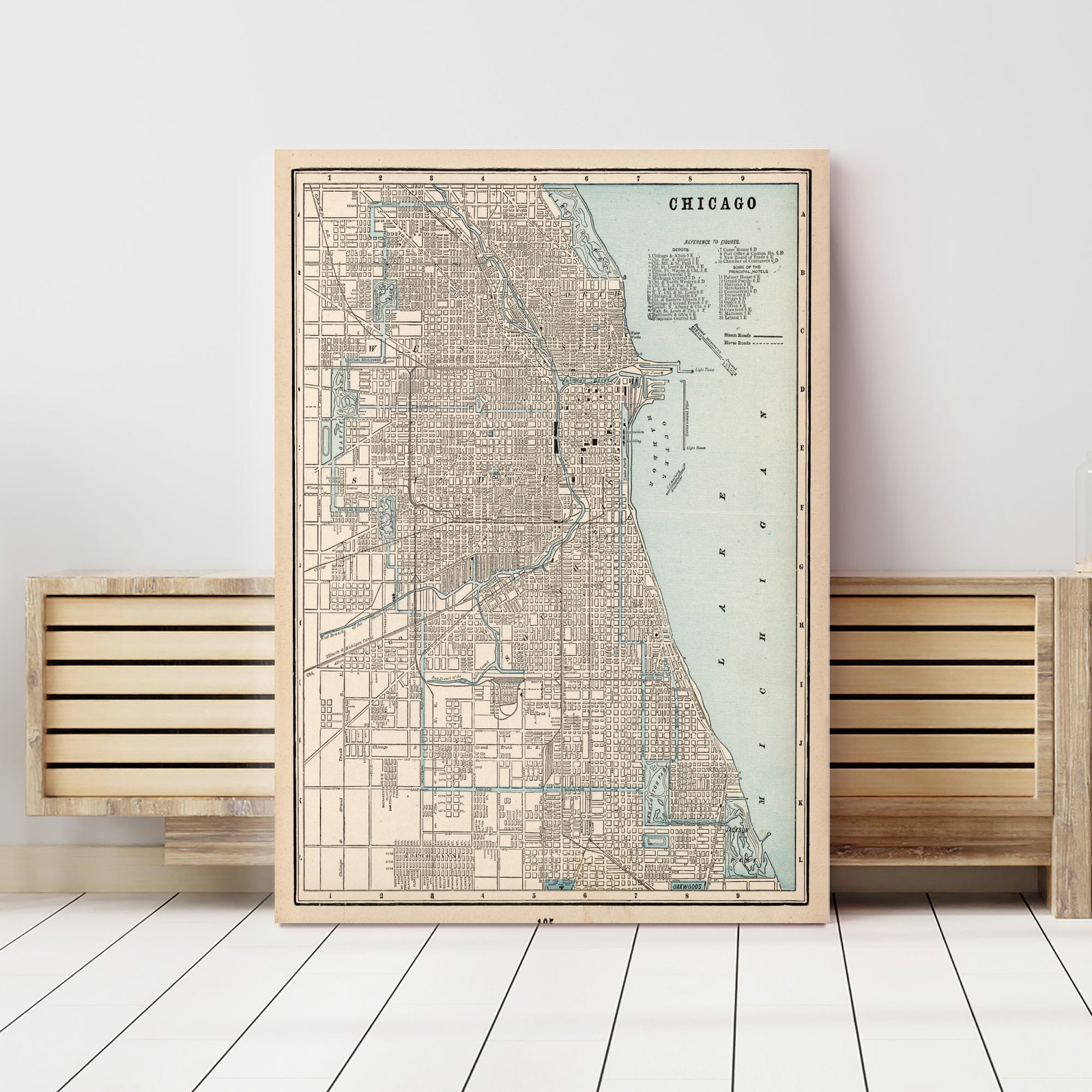 Old Map of Chicago, IL 1893 – Vintage Chicago Illinois Art