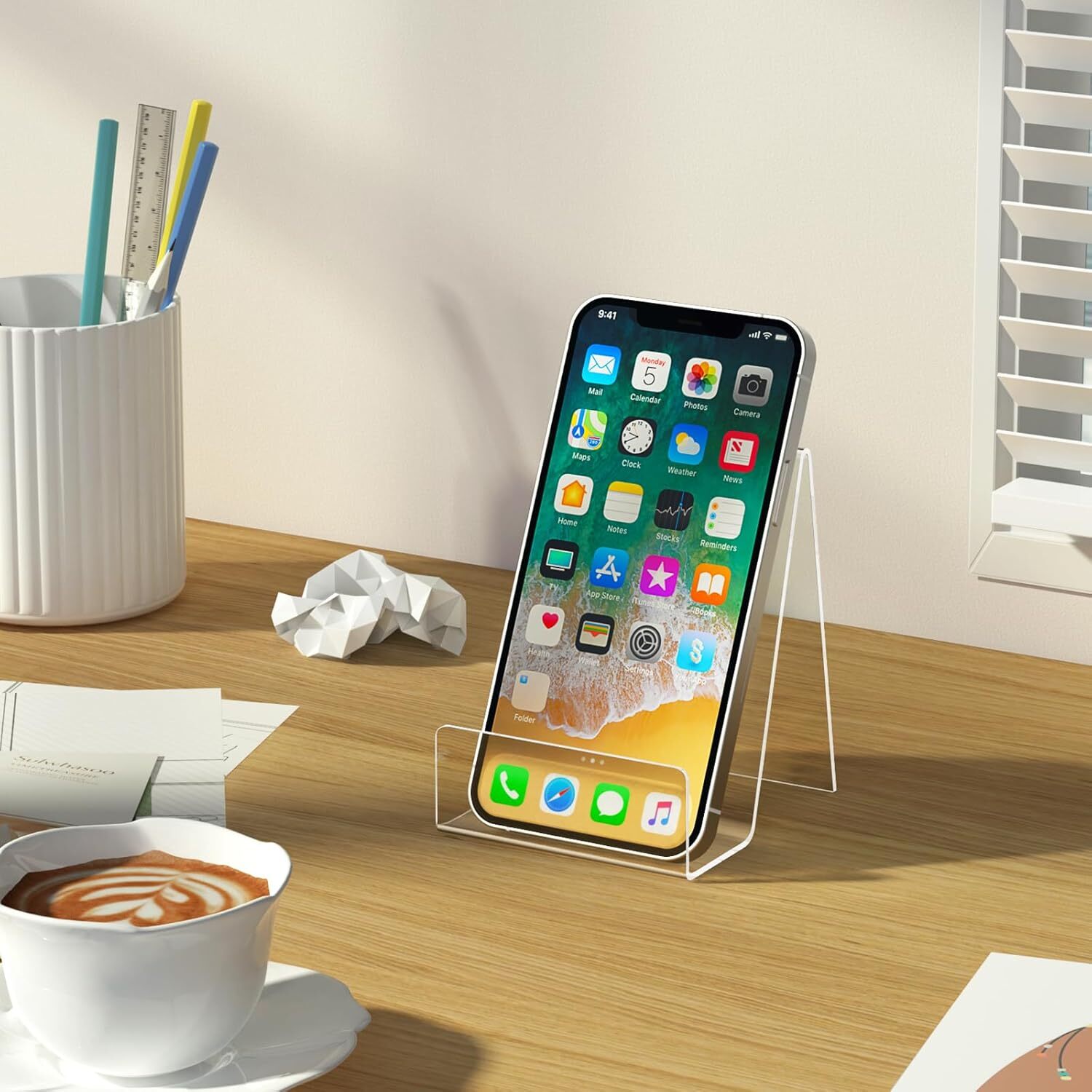 6 Pack Acrylic Book Stand Clear Easel Stand for Display Book Display Holder Tool