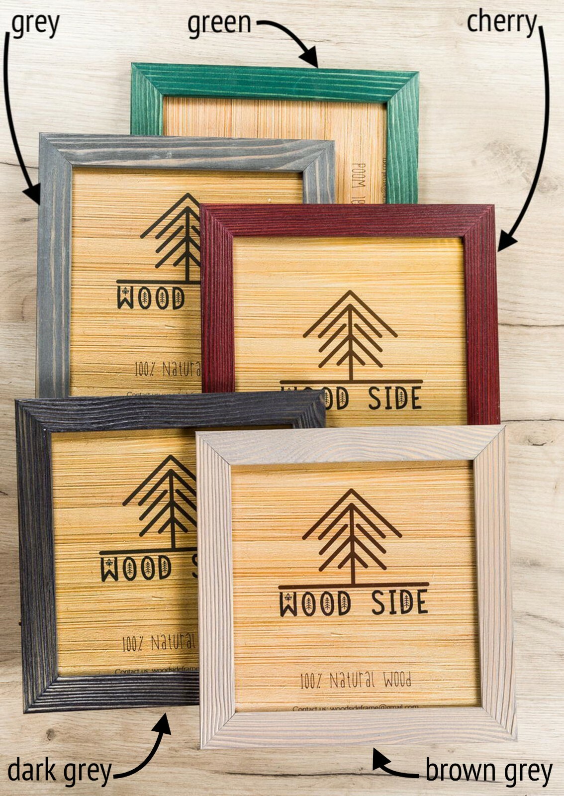 Rustic Wooden Picture Frames – Natural Solid Distressed Wood – Wall/ Tabletop