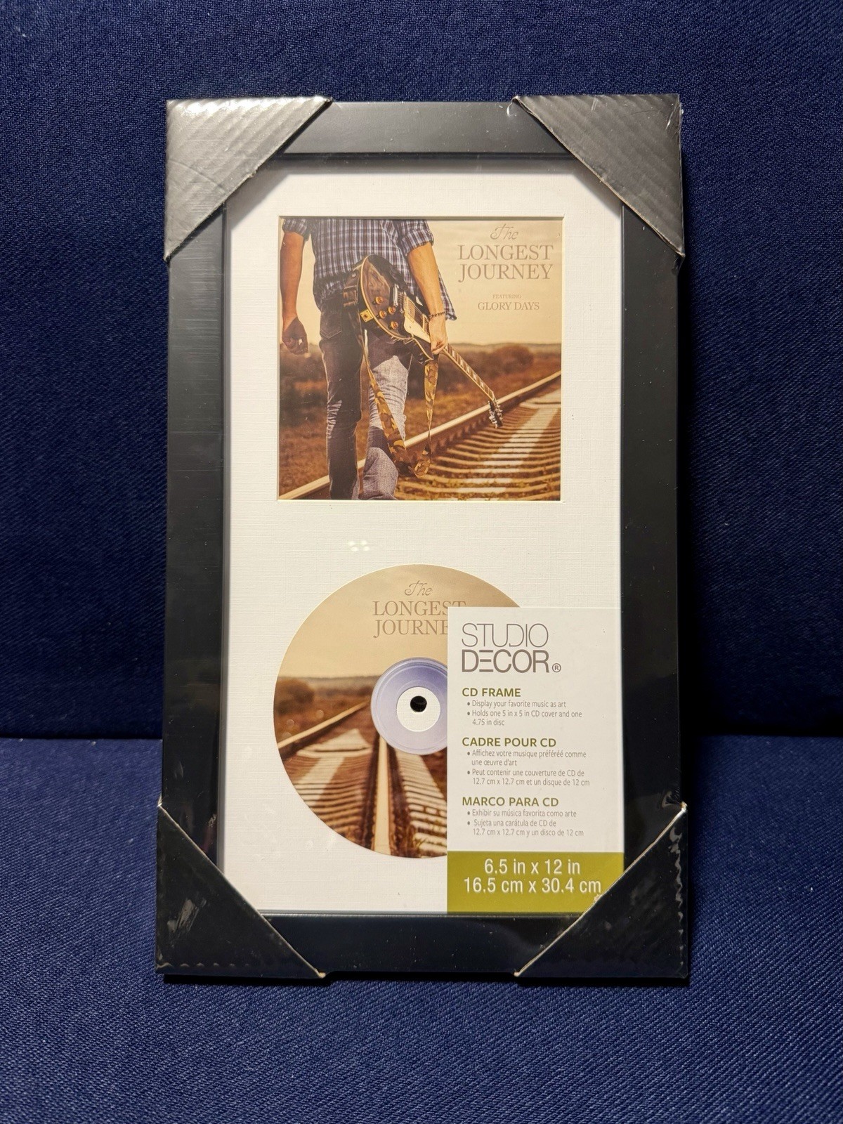 Studio Decor Standard CD Frame Display Case Black Frame 6.5″ x 12″ Real Glass