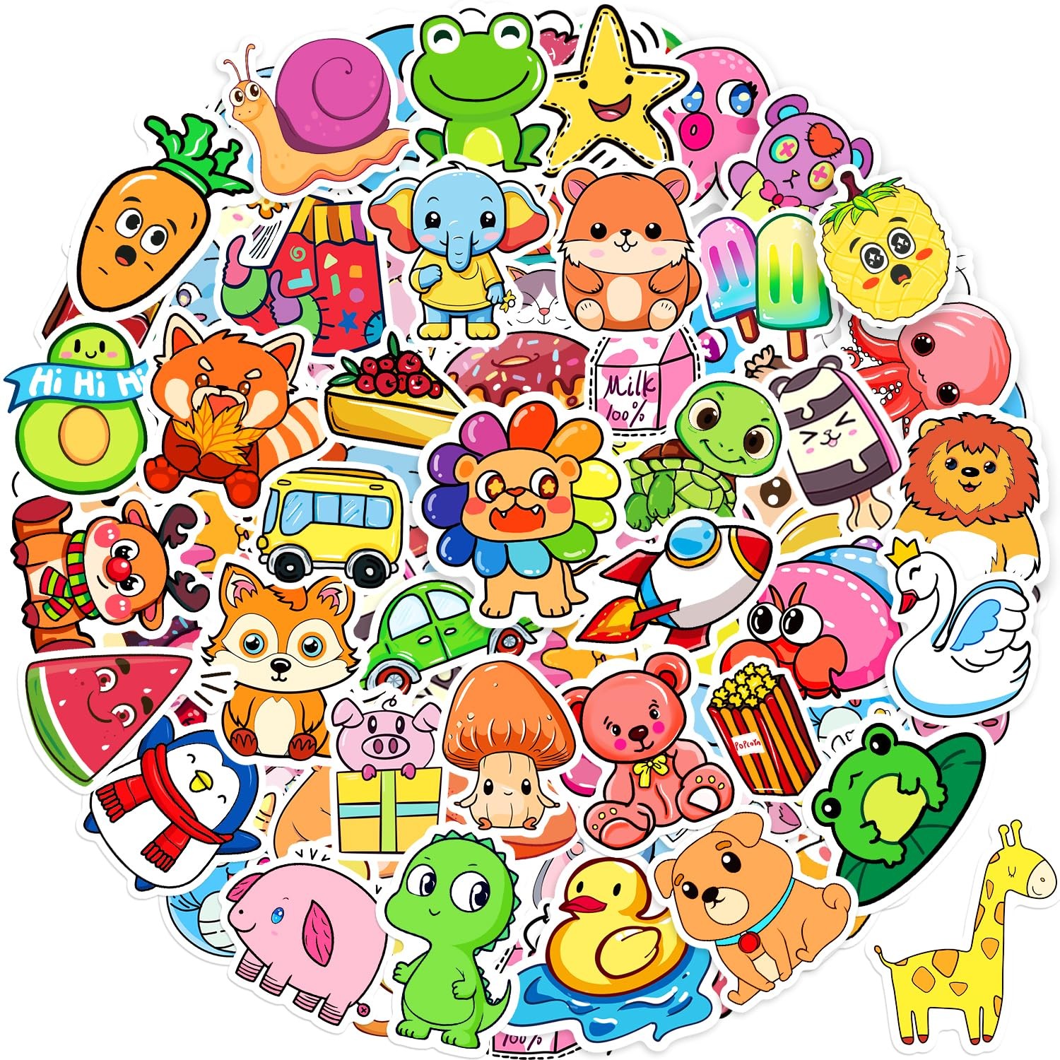 600Pcs Water Bottle Stickers for Kids, Cute Stickers for Water Bottles, Vinyl Wa
