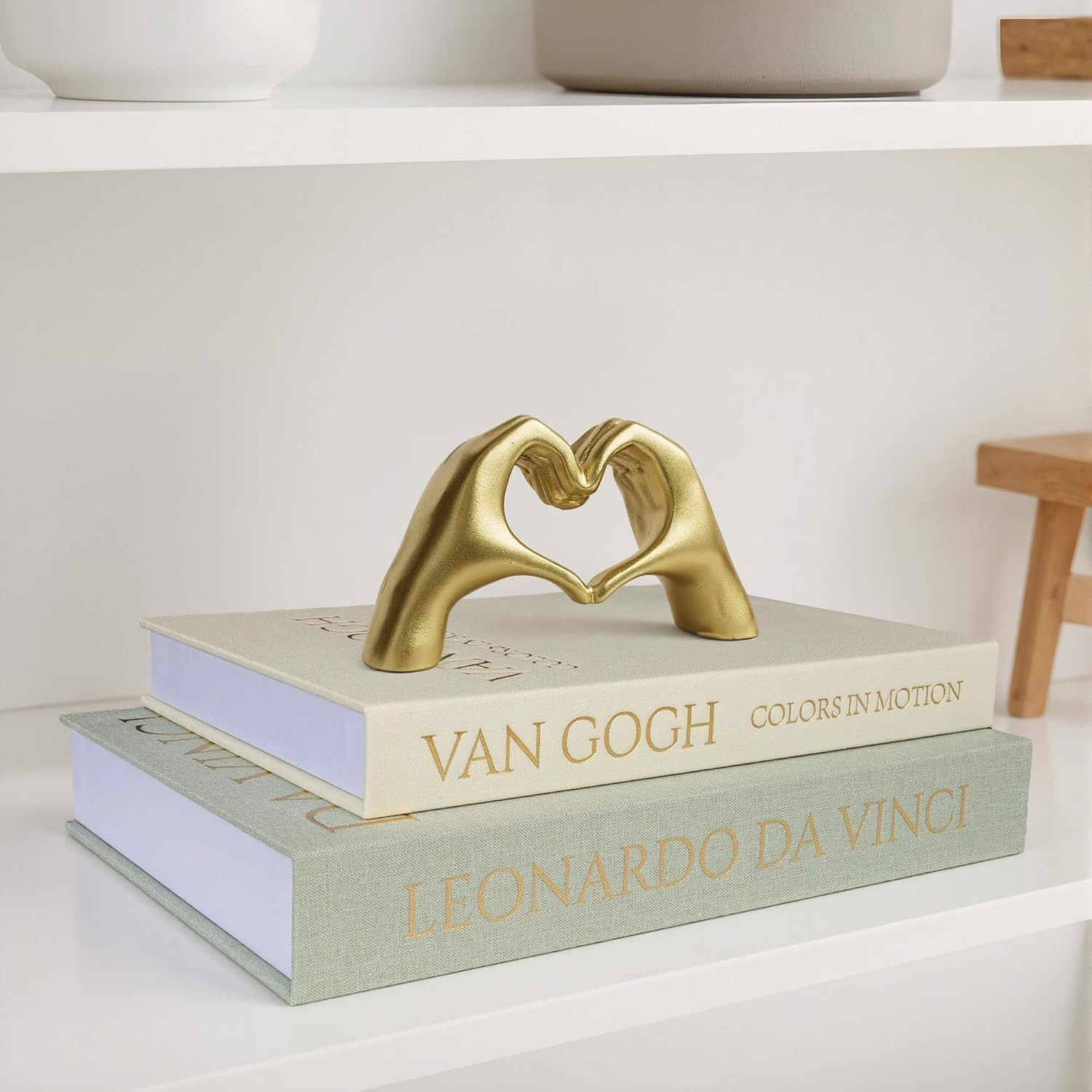 Small Heart Hands Sculpture, Modern Aesthetic Decor for Living Room, Bedroom,…