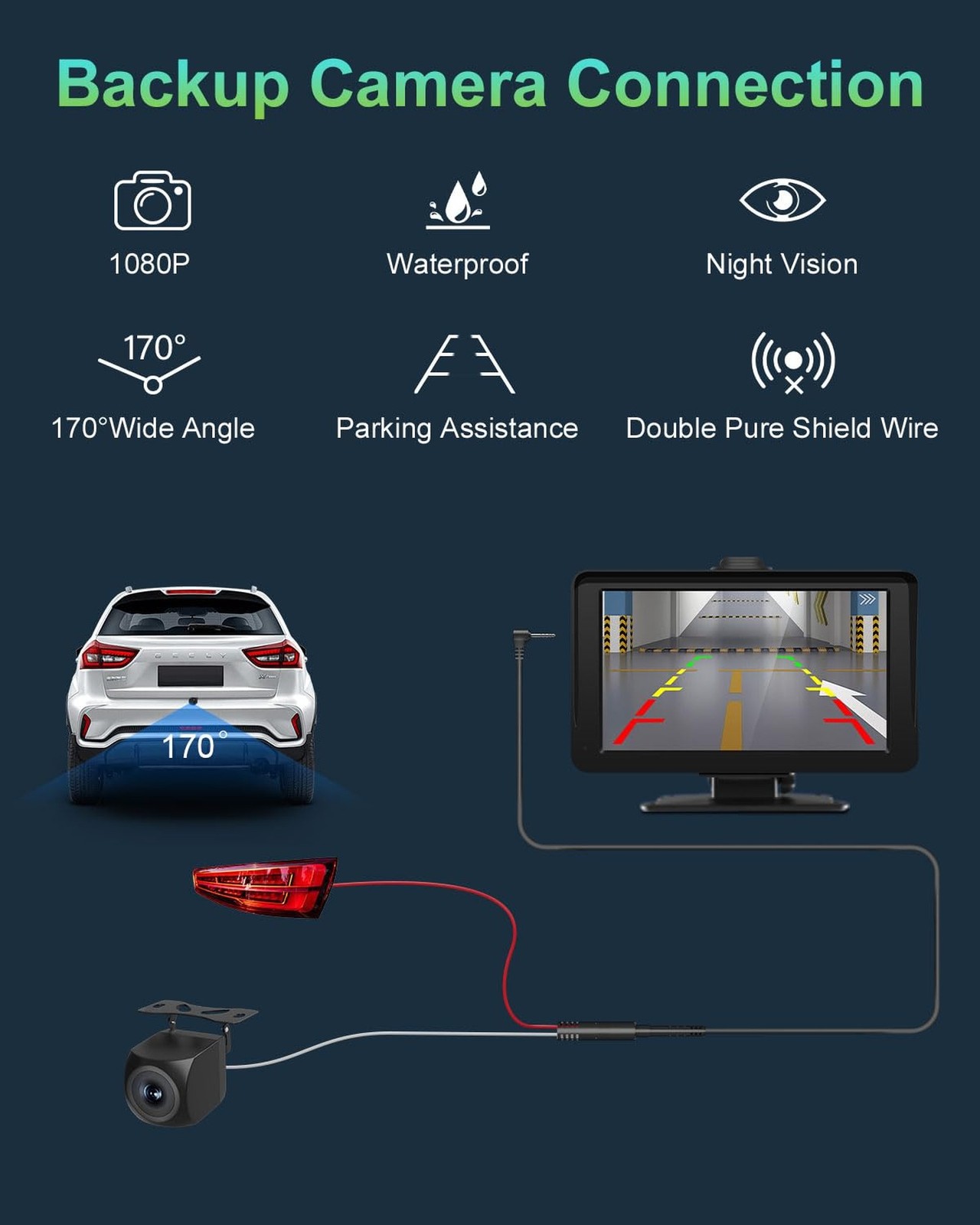 Apple Carplay Screen for Car, 7″ HD Portable Wireless Apple Carplay & Android…