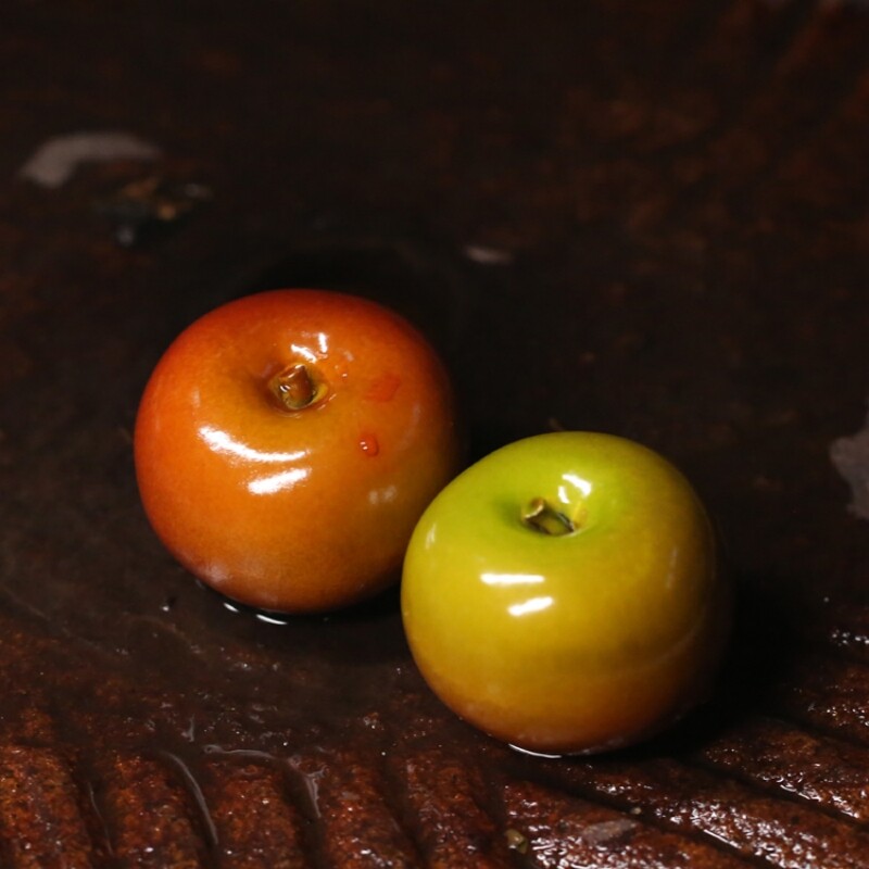Color Change Tea Pet Apple Design Purple Clay Yixing Zisha Tea Play Small China