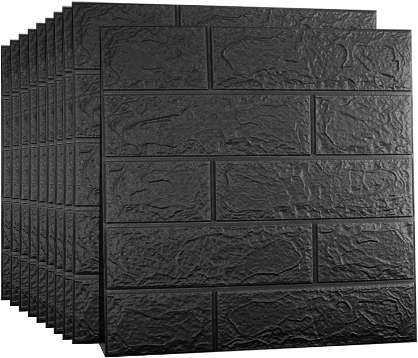 10 Pc 3D Tile Marble Brick Wall Sticker Self adhesive Foam Panel Wallpaper 38*35