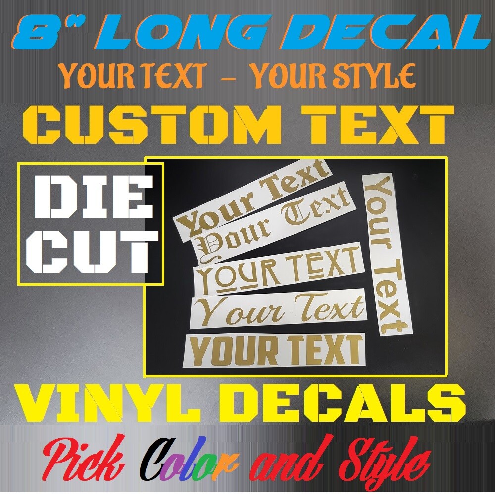 1- 8″ Personalized Custom Name Decal Vinyl Sticker Car Truck Door Laptop Window