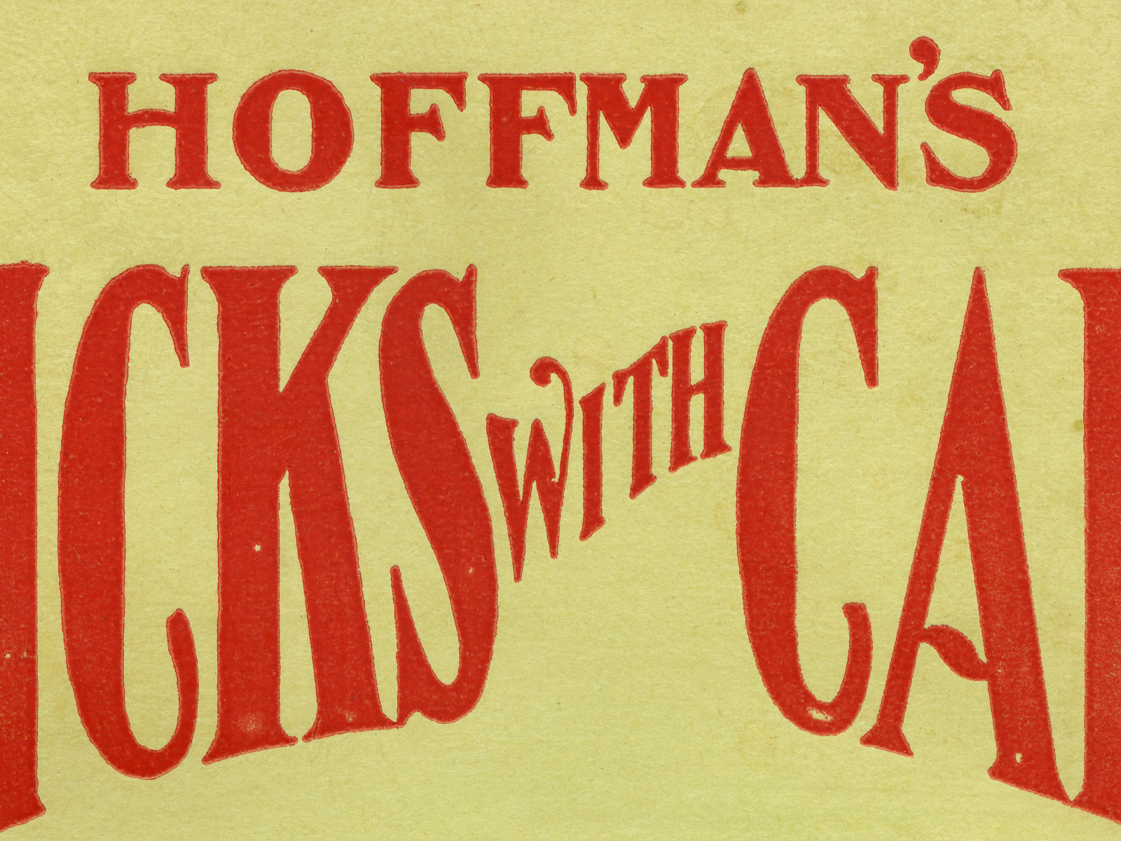1930 Hoffman’s Tricks with Cards Print – Magic – Magician – Vintage Style