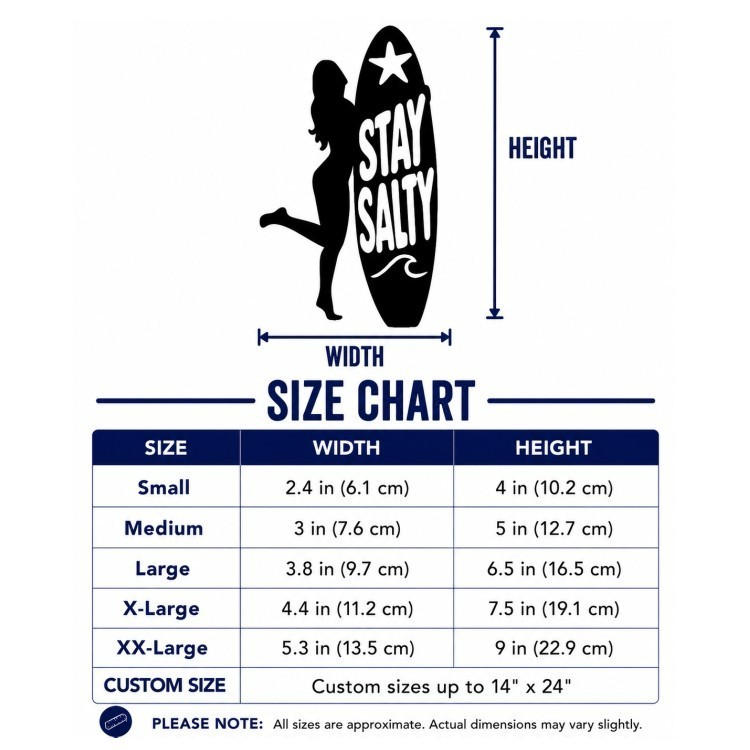 Salt Life – Stay Salty Vinyl Decal Sticker – Die Cut watersports boating surfing