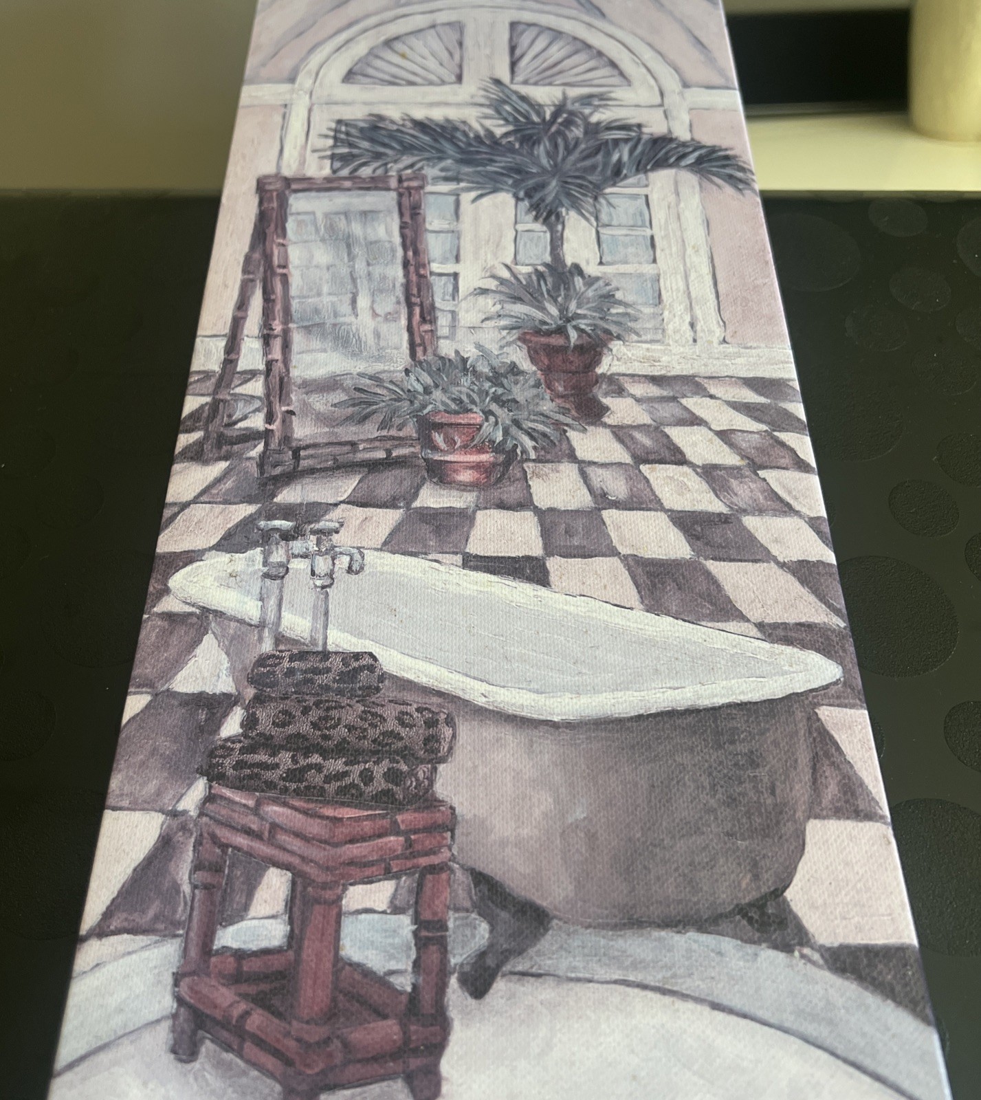 Textured bathroom canvas Art Pics Decor For Any Room Purple Colored