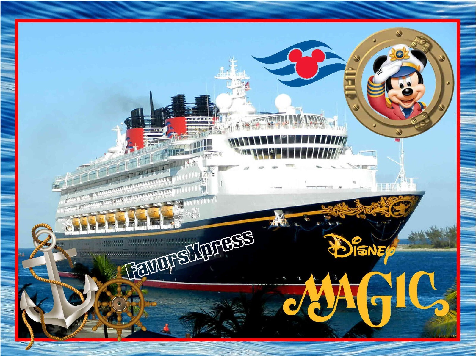 DISNEY MAGIC CRUISE SHIP PHOTO MAGNET 4 X 3 INCHES