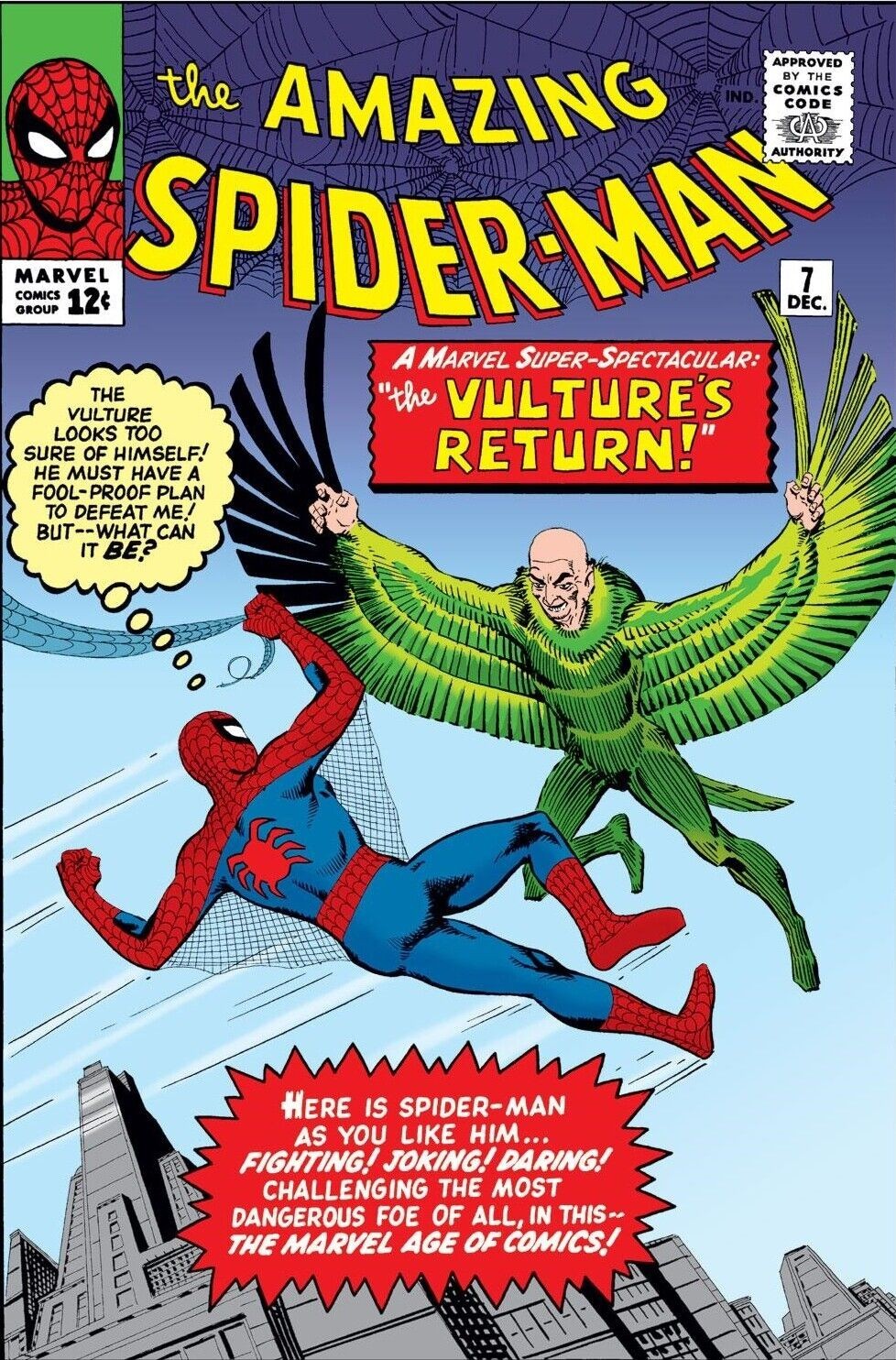AMAZING SPIDER-MAN #7 COMIC BOOK COVER Poster print 11″x17″ inches