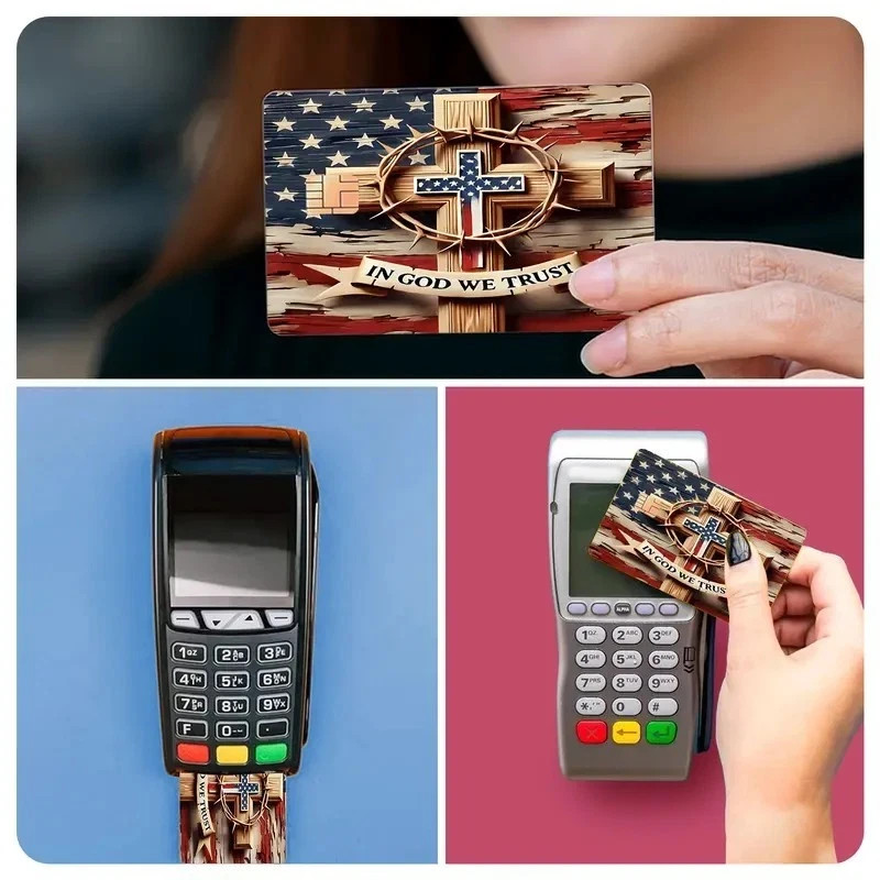 Faith & Patriot Inspirational Credit Card Debit Card Skin Cover (Small Chip)