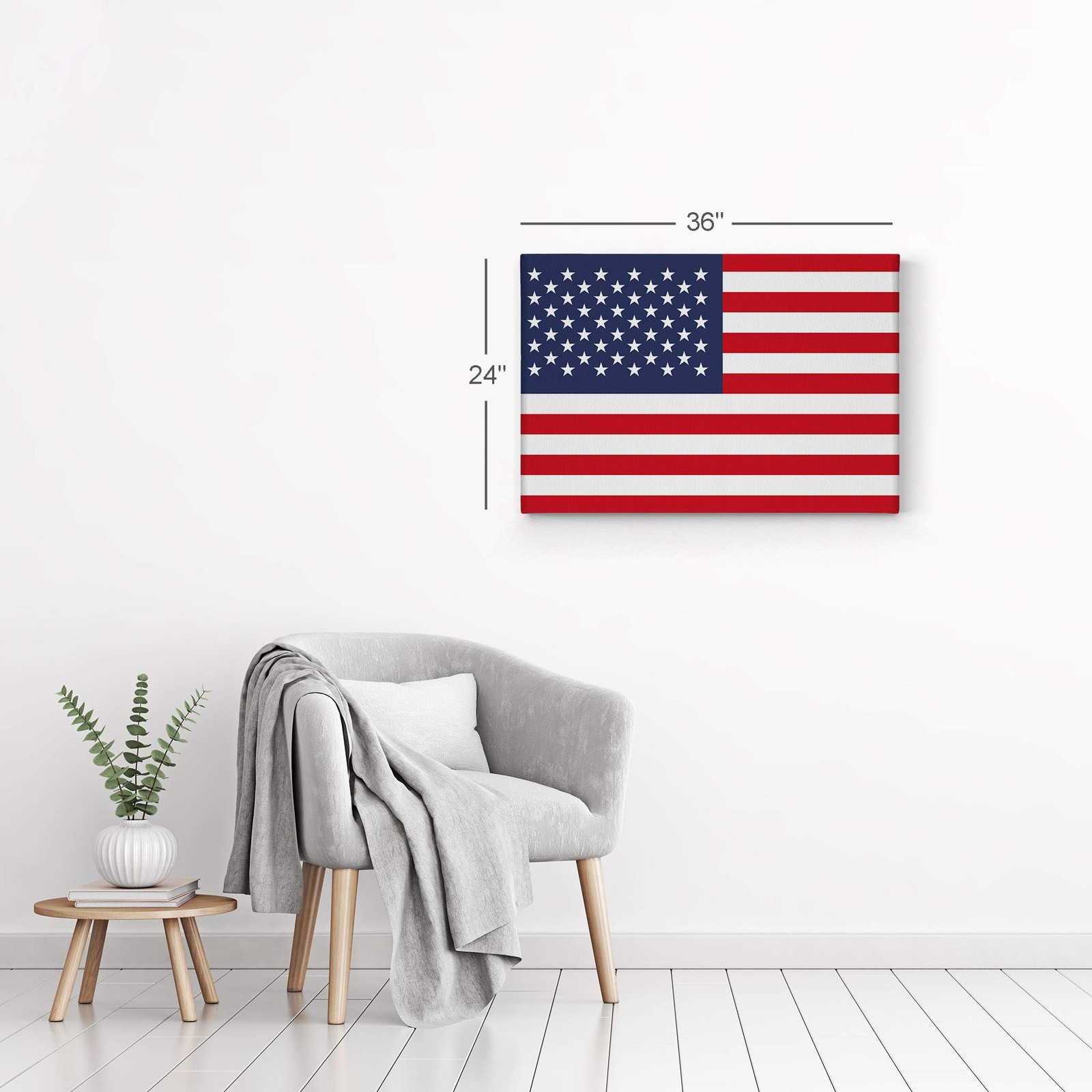 American Flag CANVAS PRINT United States Canvas Wall Art USA Flag Wall Art Ho…