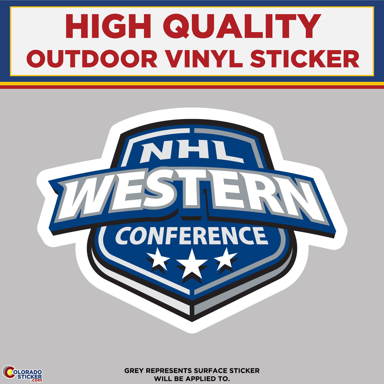 NHL Western Conference, High Quality Vinyl Stickers