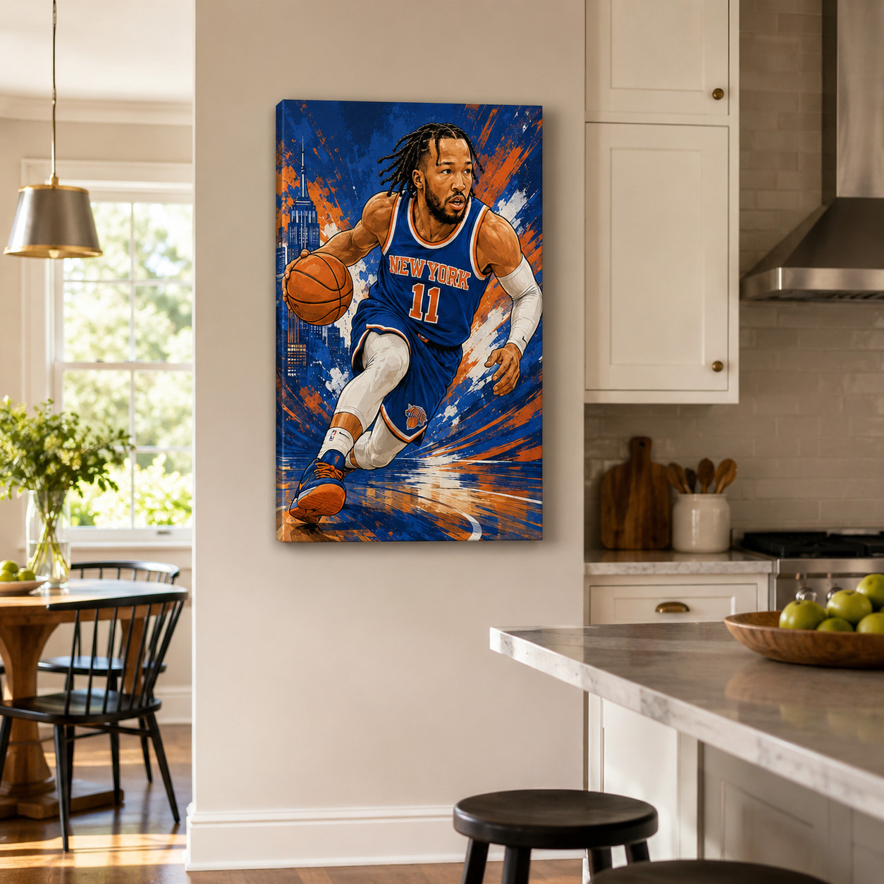 MVP No.11 New York Basketball Inspired Canvas Wall Art Comic Sports Poster Decor