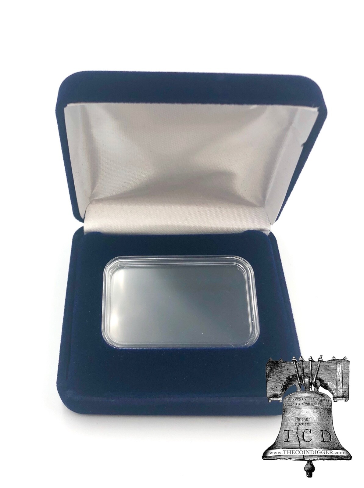 Air-tite Velvet Capsule Display for 1oz Silver Bar Holder Steel Storage Box Case