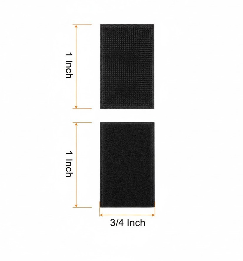 Industrial Strength Hook and Loop Strips – 1″ x 3/4″ – Commercial Grade – Black