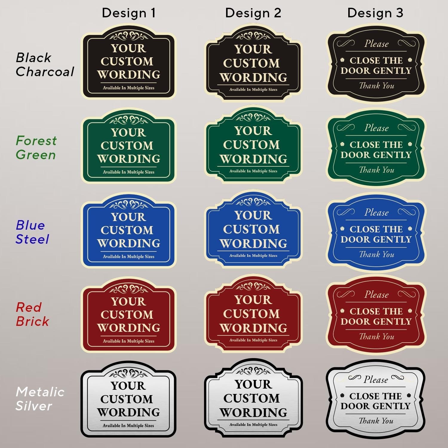 Custom Metal Sign Personalized Decorative Outdoor Driveway Weatherproof Aluminum