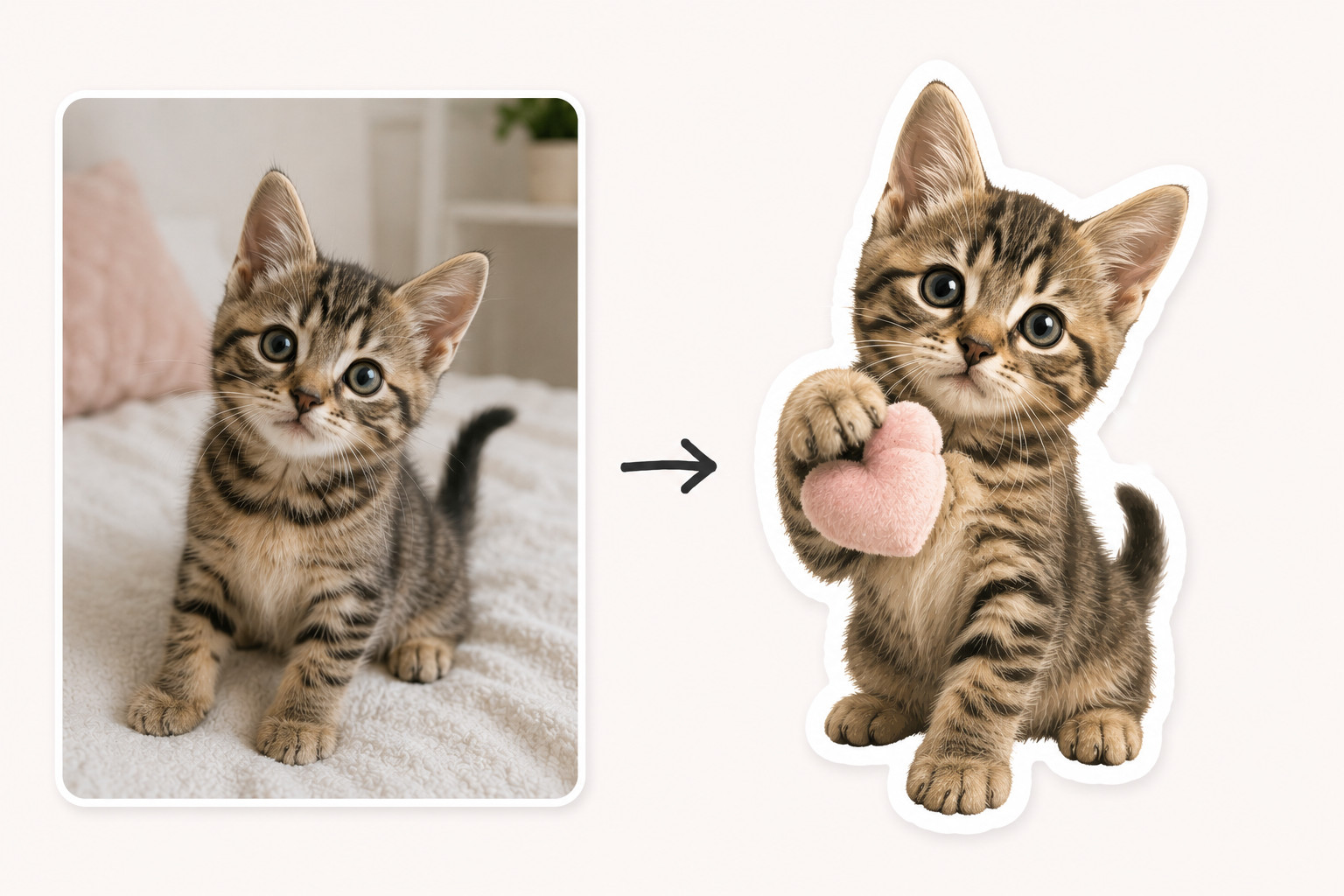 Custom AI Pet Sticker from Your Photo – Personalized Dog, Cat & Animal Decals