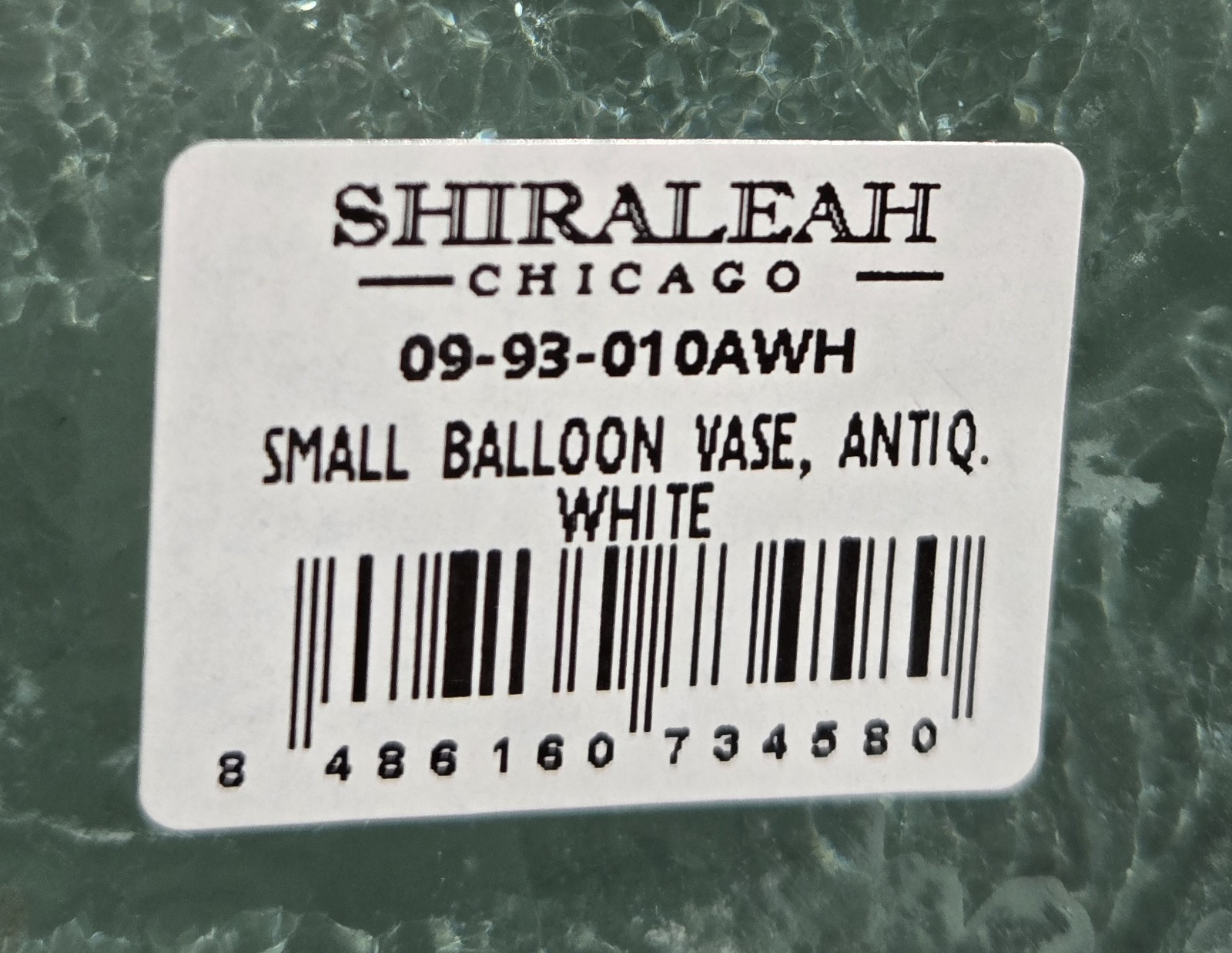 Shiraleah Chicago Small Balloon Vase, White Glass Decorative Art 09-93-010AWH