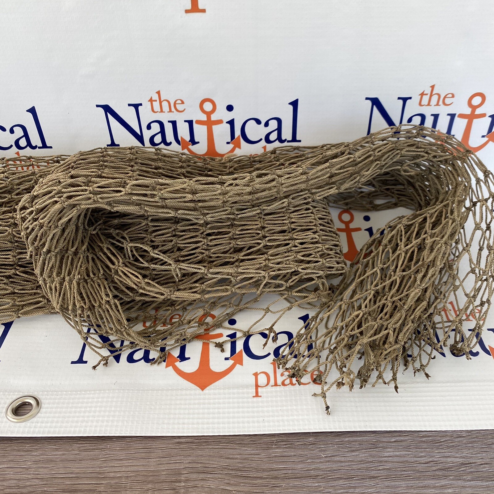 Authentic Fishing Net, Old Vintage Netting, Decorative Used Fish Net, Nautical