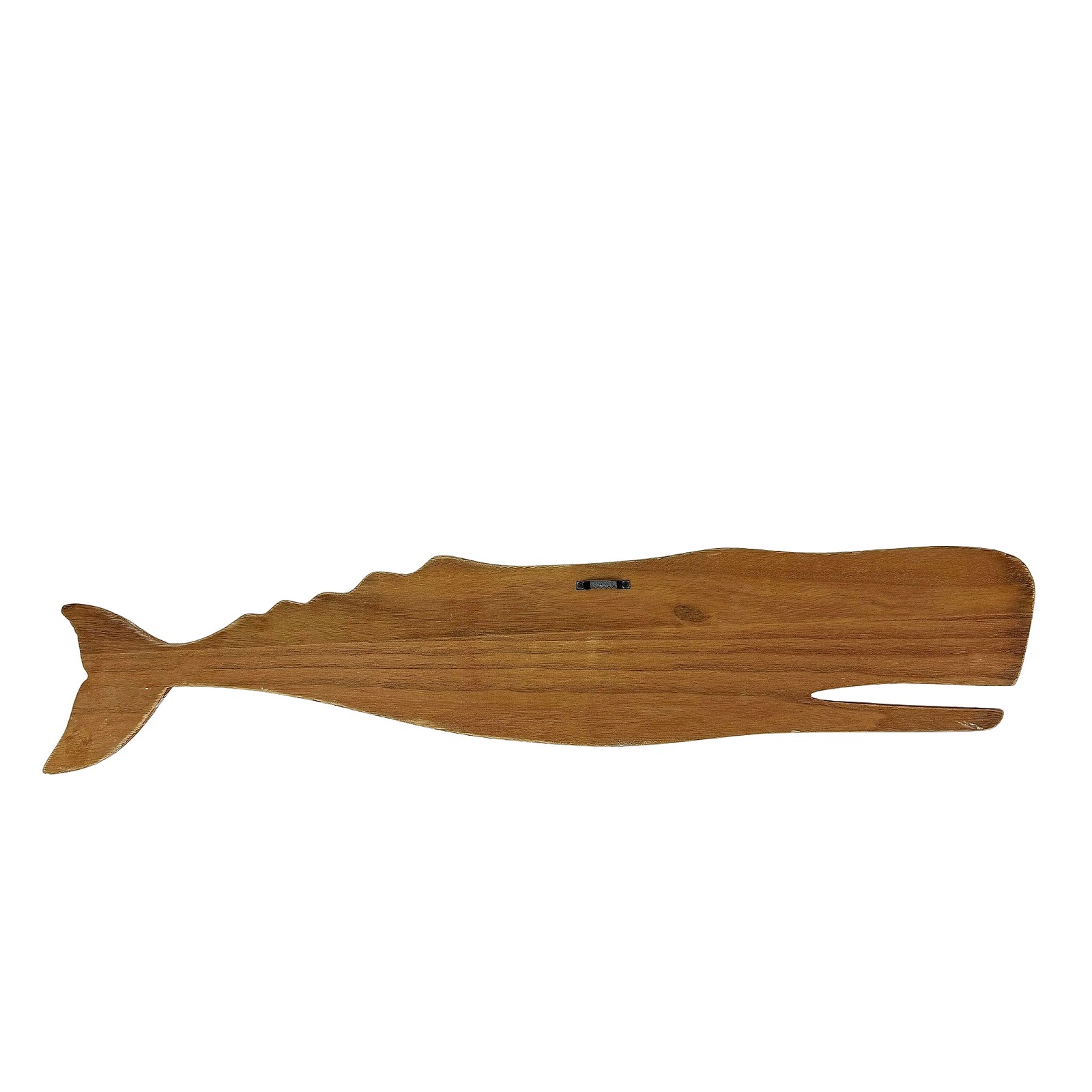 Wood Whale Wall Sculpture Coastal Whitewashed 29in Hanging Decor Art