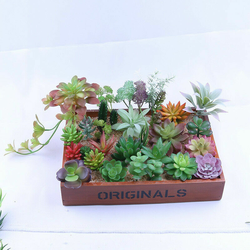 Artificial Color Succulent Plants Unpotted Fake Lotus Plant Home Decor 18 Pcs/PK