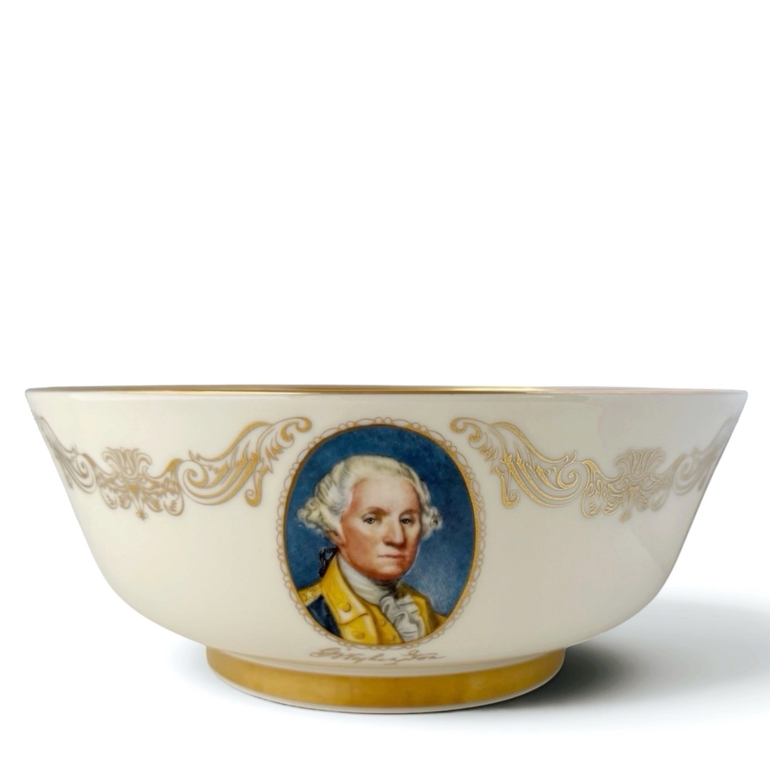 Vintage Lenox United States Patriots Portraits Gilt Rim Decorative Bowl
