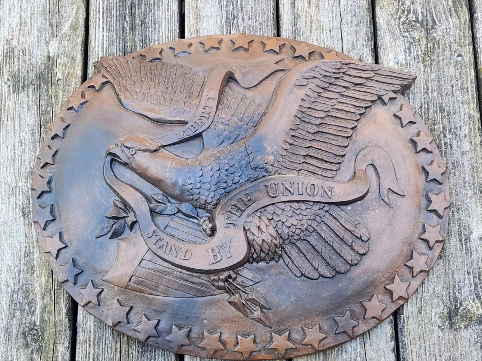 Liberty Stand By The Union Wall Art MCM Vintage 3D Foam Patriotic Eagle Parts