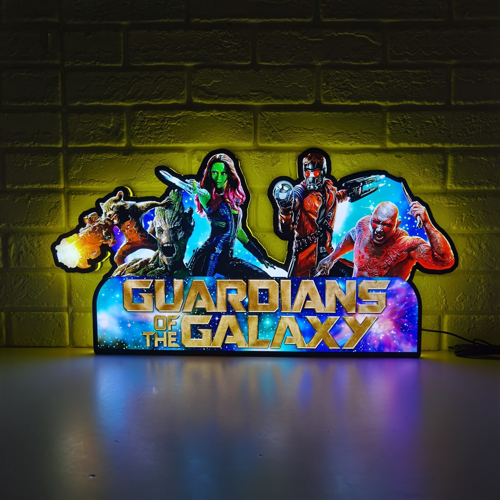 Guardians of The Galaxy Pinball Topper LED Lightbox 3D Lightbox Game Wall Decor