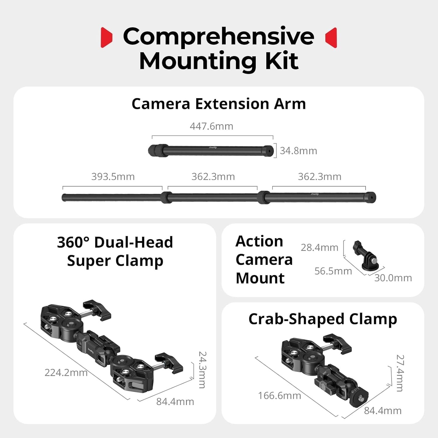 Motorcycle Mount Bundle for Insta360 X5/X4/X3 360 Camera, for DJI OSMO 360/Actio