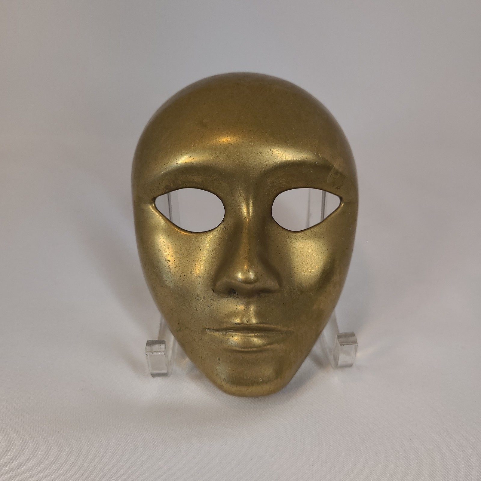 Brass Small Ornamental Mask 4 5/8 in x 3 1/4 in