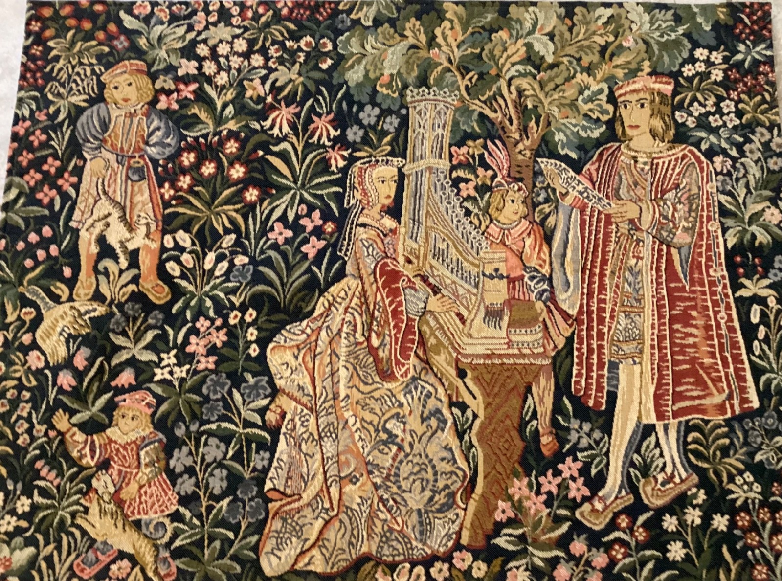 Wall Hanging Tapestry The Concert Made in France 28 x 38 ”