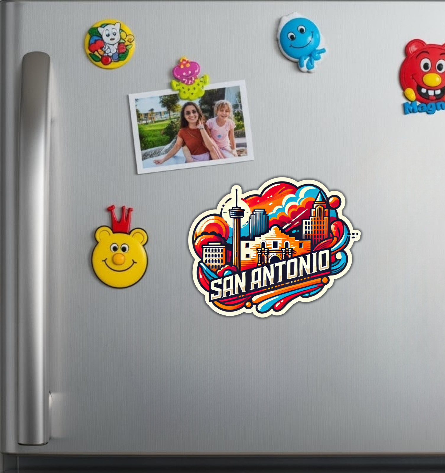 San Antonio Texas Fridge Magnet or Laptop Sticker