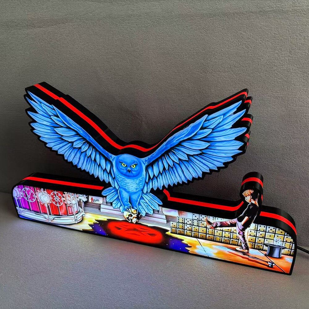 Rush Pinball Topper 3D Printed LED Lightbox Pinball Arcade Decor Pinball Machine