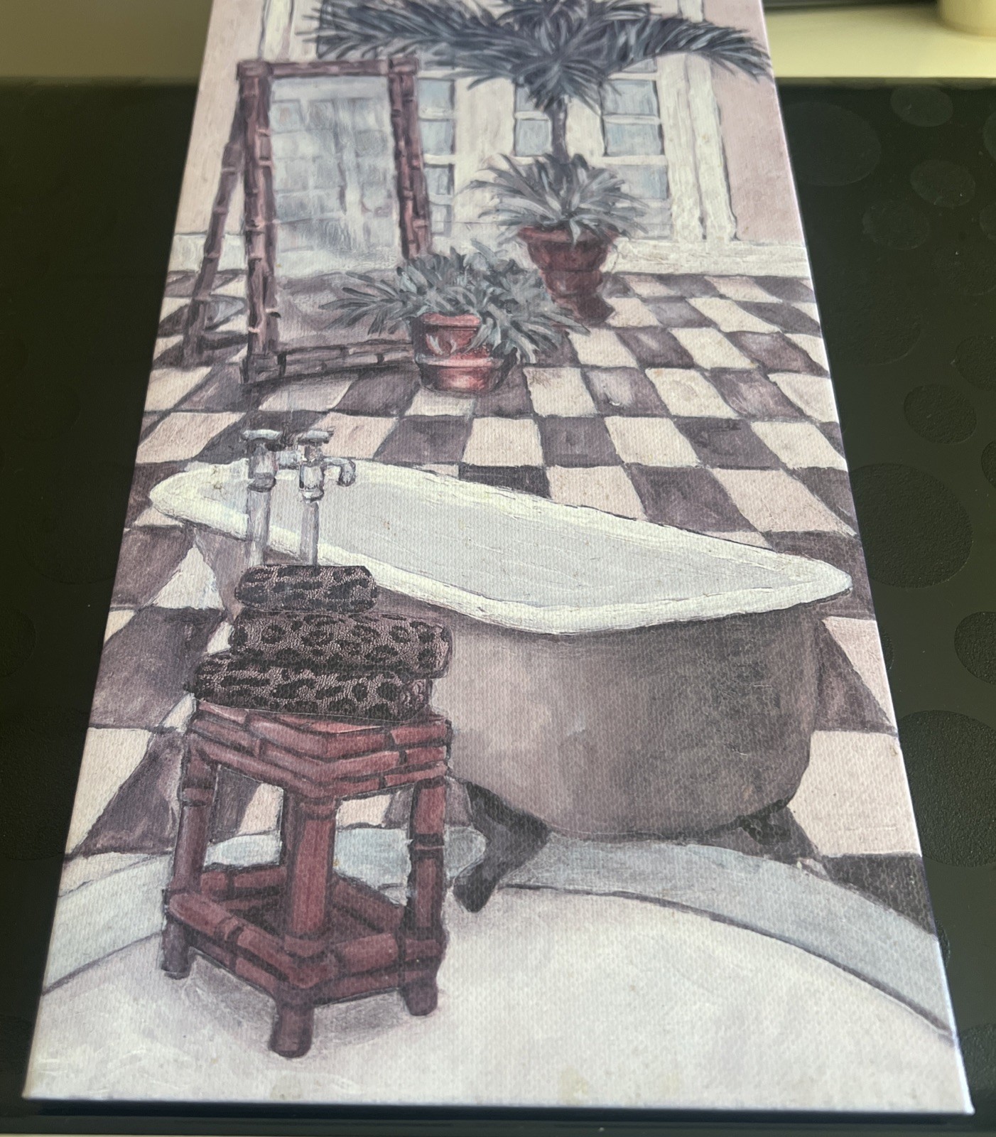 Textured bathroom canvas Art Pics Decor For Any Room Purple Colored