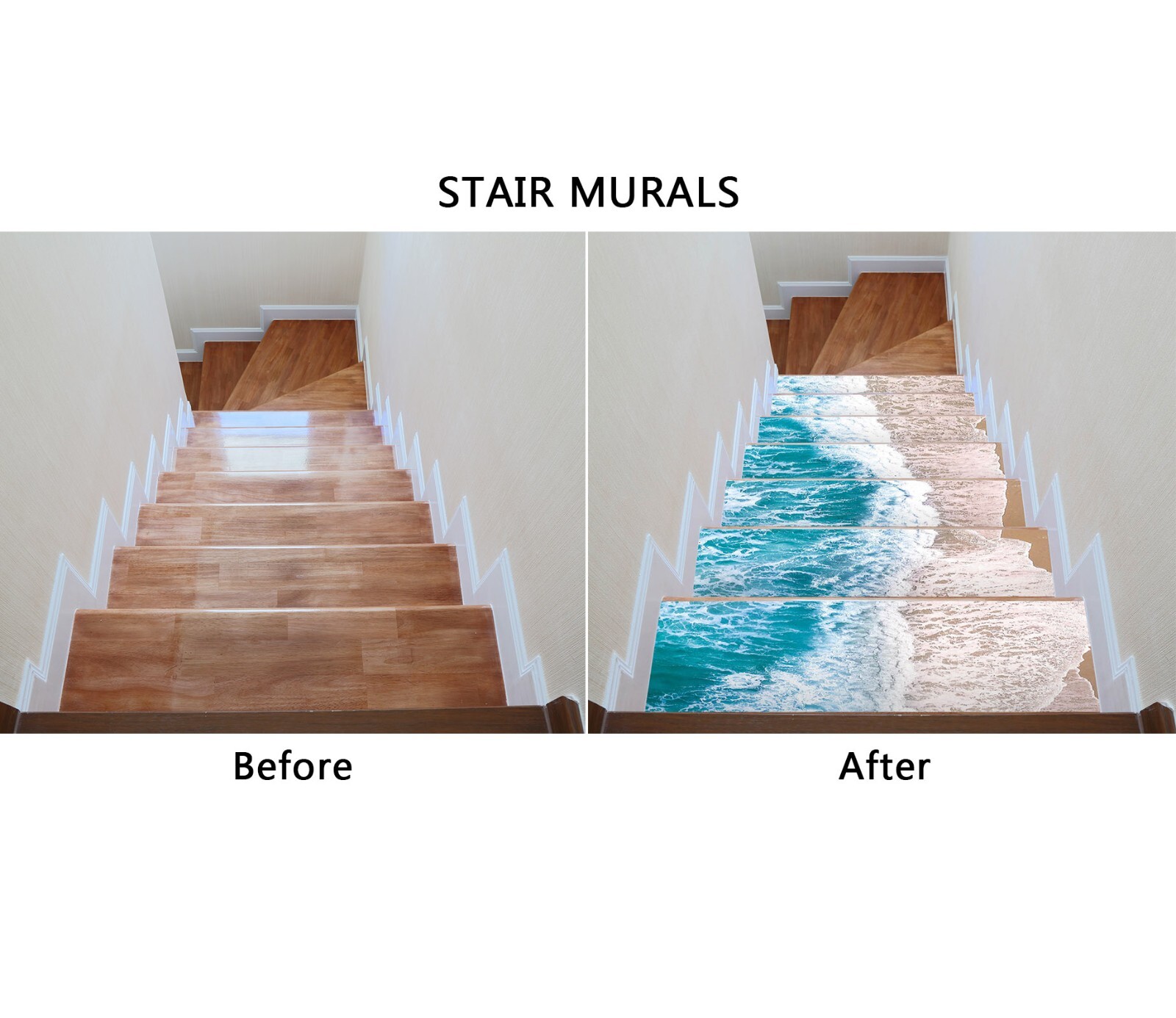 3D Rapid Creek J191 Stair Risers Decoration Photo Mural Vinyl Decal Wallpaper E