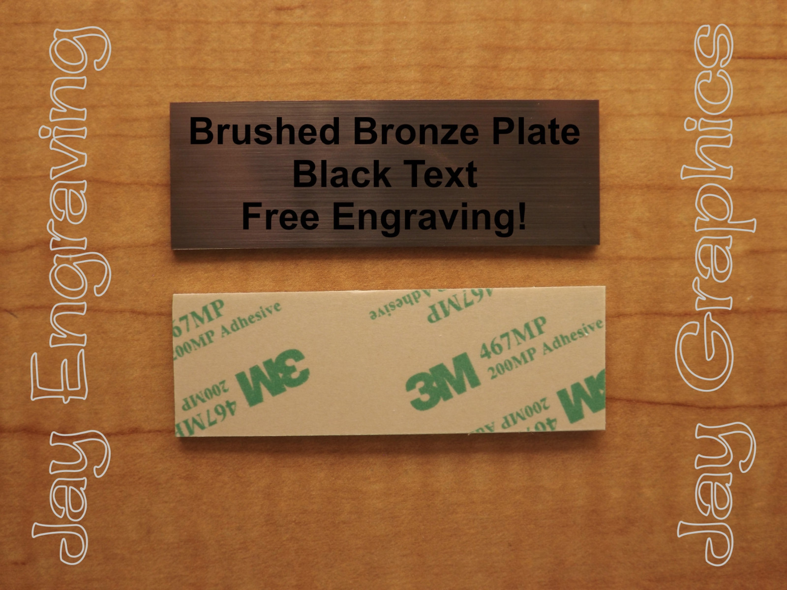 Custom Engraved 1×3 Bronze Tag Sign Plate | Hunting Award Trophy Deer Buck