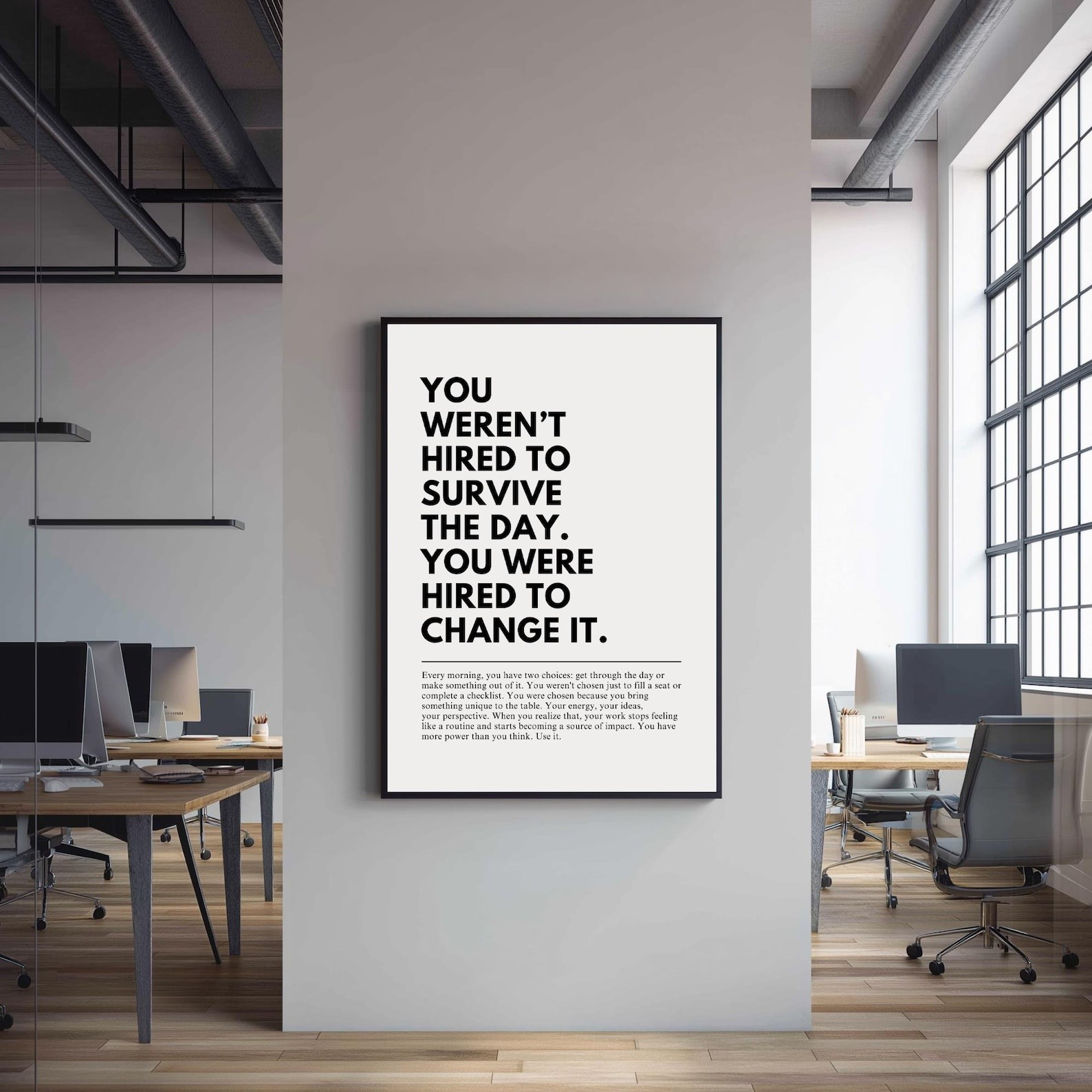 Inspirational Workplace Quote Print Office Decor